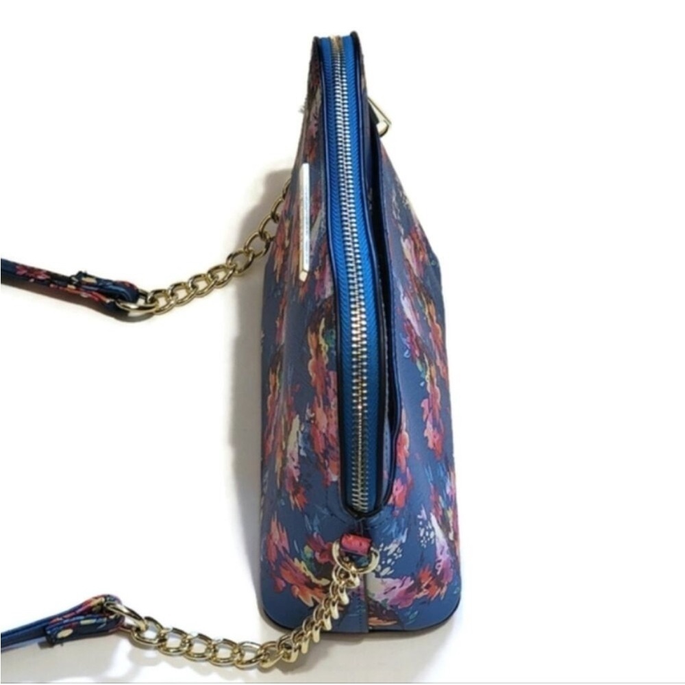 NWT Steve Madden BMaggie Floral Blue Gold Chain Crossbody Bag Purse - Picture 4 of 10